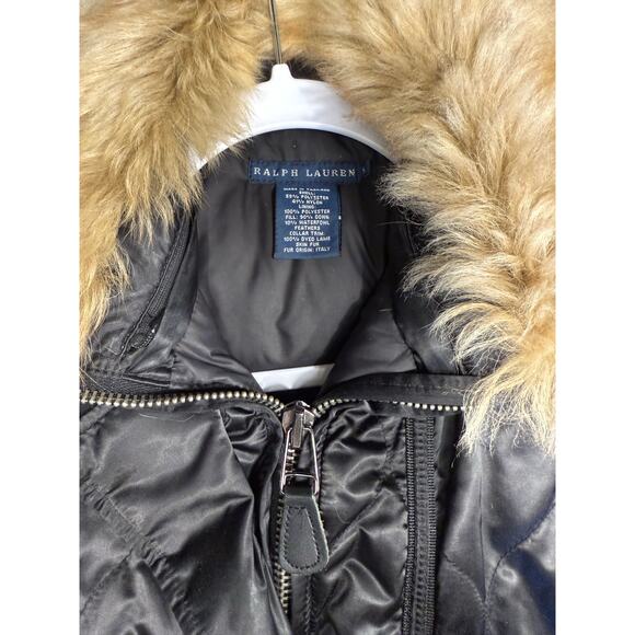 Ralph Lauren Down Vest Fur Trim Womens - size Small - Picture 10 of 10